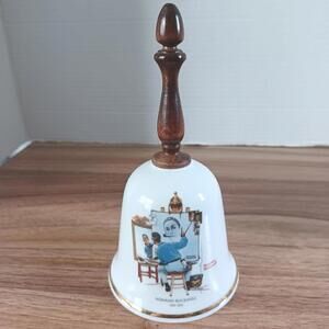 Danbury Mint 1979 Norman Rockwell Triple Self-Portrait Bell